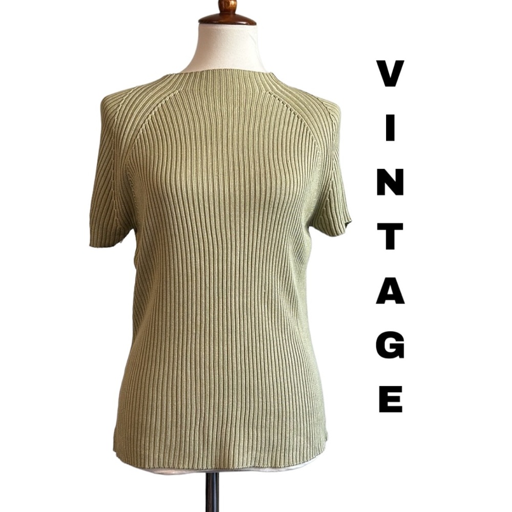Vintage Valerie Stevens ribbed silk sweater top